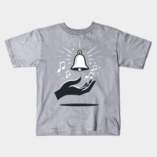 Hand Bell Icon Logo for handbell ringers Kids T-Shirt by SubtleSplit